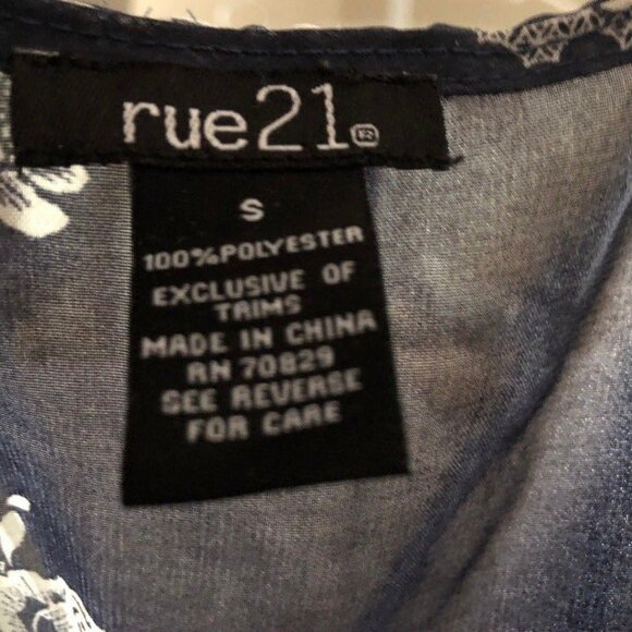 Rue 21 sz S Sheer Floral Long Hi Low Cover Up / Tunic Dress - Picture 8 of 11